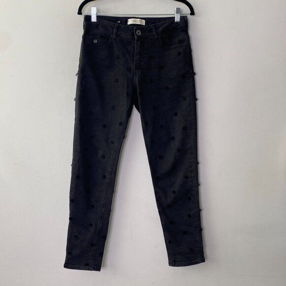 Scotch & Soda Swiss Dots Jeans Slim Fit Boyfriend Off Black Size 25 - Picture 4 of 9